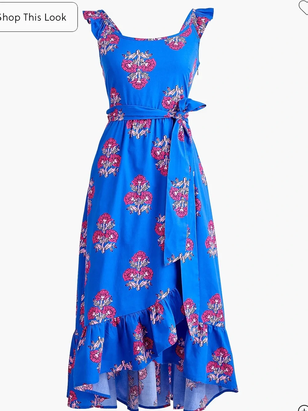 Tie-waist wrap dress - Bright Grotto Multi